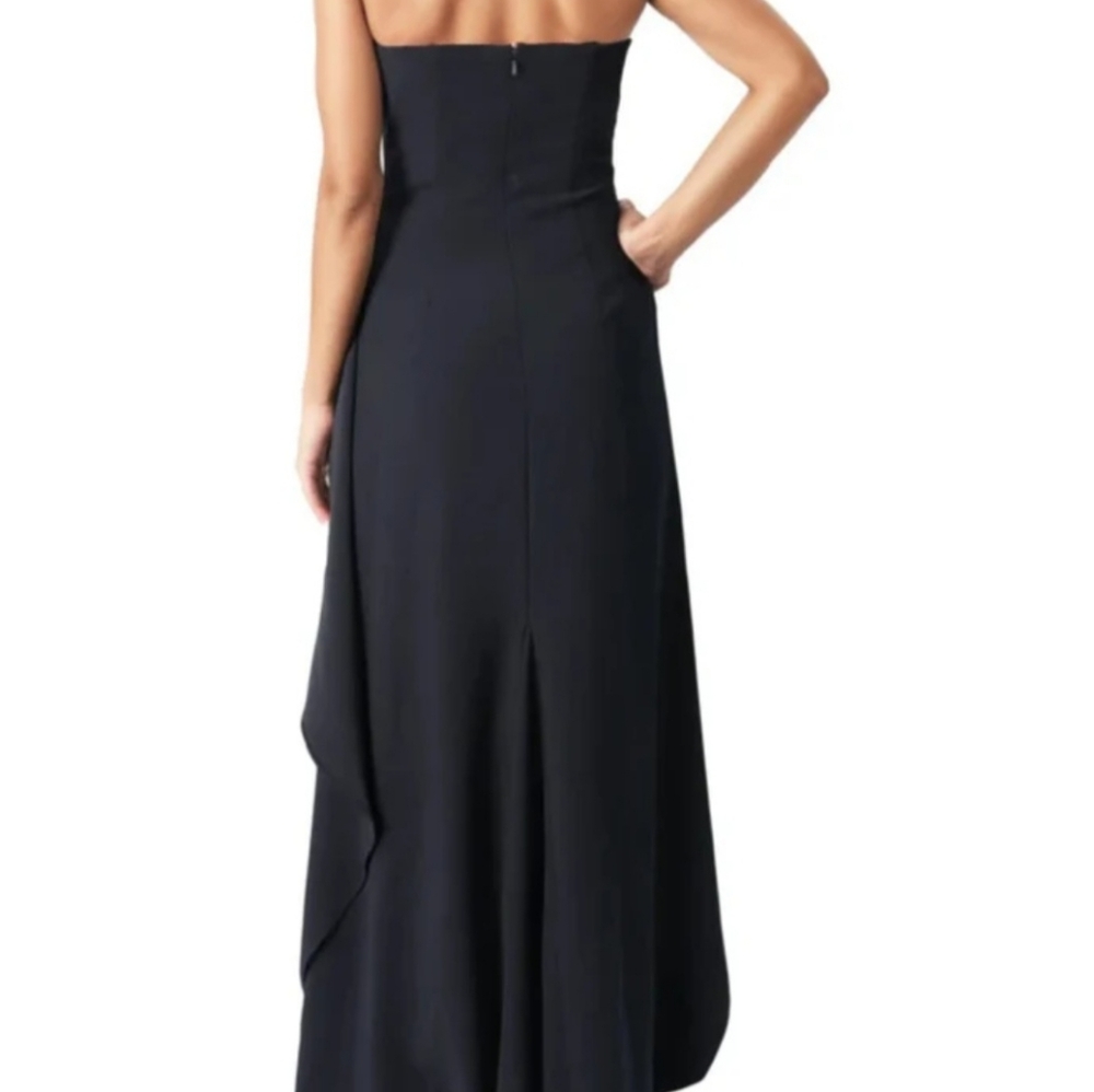 Rene Ruiz Womens Hand Draped Strapless Gown - Picture 4 of 7